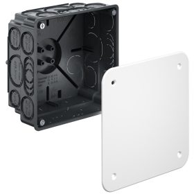   Kaiser 1095-01 négyzetes süllyesztett MÜDK elágazó doboz / kötődoboz fedéllel és 2 db csavarral - méret: 107×107×57 mm