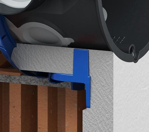 Kaiser 1159-03 KLEMMFIX gipszmentes dobozrögzítő sorolható süllyesztett MÜDS szerelvénydobozokhoz - kék