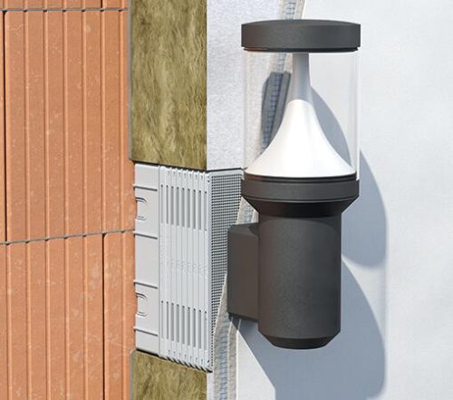 Kaiser 1159-24 univerzális eszköztartó szerelőlap, hőszigetelés-vastagsághoz állítható 60-160 mm között (emelőelemmel max. 360 mm)