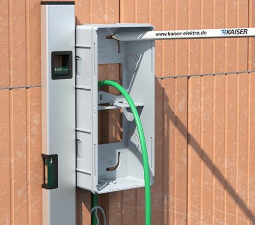 Kaiser 1159-26 univerzális szerelvénytartó, hőszigetelés-vastagsághoz állítható 60-160 mm között (emelőelemmel max. 360 mm)