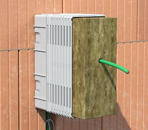 Kaiser 1159-26 univerzális szerelvénytartó, hőszigetelés-vastagsághoz állítható 60-160 mm között (emelőelemmel max. 360 mm)