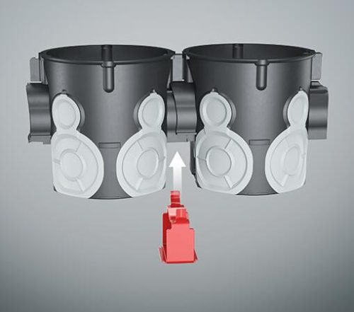 Kaiser 1159-36 alsó átvezető alagút mély sorolható süllyesztett MÜDS szerelvénydobozokhoz