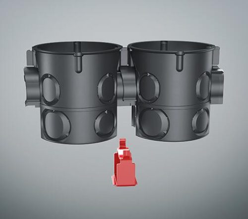 Kaiser 1159-36 alsó átvezető alagút mély sorolható süllyesztett MÜDS szerelvénydobozokhoz