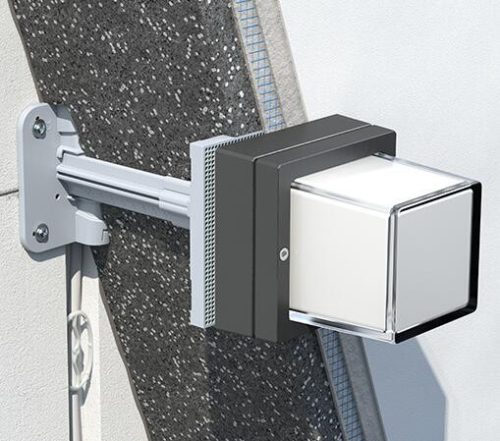 Kaiser 1159-60 teleszkópos eszköztartó szerelőlap, hőszigetelés-vastagsághoz állítható 80-200 mm között