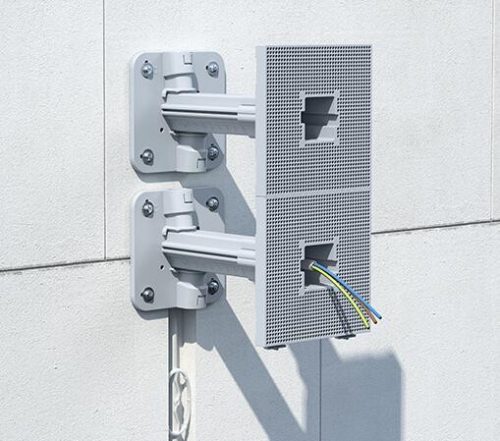 Kaiser 1159-60 teleszkópos eszköztartó szerelőlap, hőszigetelés-vastagsághoz állítható 80-200 mm között