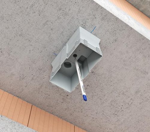 Kaiser 1159-70 ThermoX® ISO+ nagyméretű LED lámpa beépítő doboz 100 mm-nél vastagabb külső hőszigetelésbe