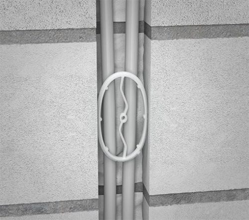 Kaiser 1159-95 falhorony klipsz védőcsövek és kábelek gipszmentes rögzítéséhez 20-50 mm széles horonyba