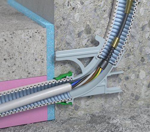 Kaiser 1202-04 zsaluzatra rögzíthető 30°-os kivezető / átvezető könyök M20-as védőcsövekhez