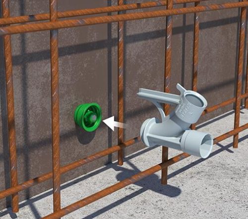 Kaiser 1202-34 zsaluzatra rögzíthető 30°-os kivezető / átvezető könyök M20-as védőcsövekhez