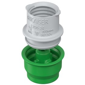   Kaiser 1204-24 zsaluzatra rögzíthető egyenes kivezető / átvezető idom M20-as védőcsövekhez