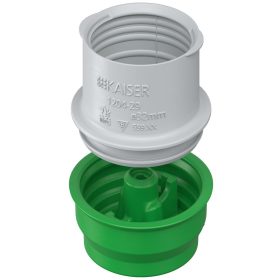   Kaiser 1204-29 zsaluzatra rögzíthető egyenes kivezető / átvezető idom M32-es védőcsövekhez