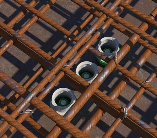 Kaiser 1204-29 zsaluzatra rögzíthető egyenes kivezető / átvezető idom M32-es védőcsövekhez