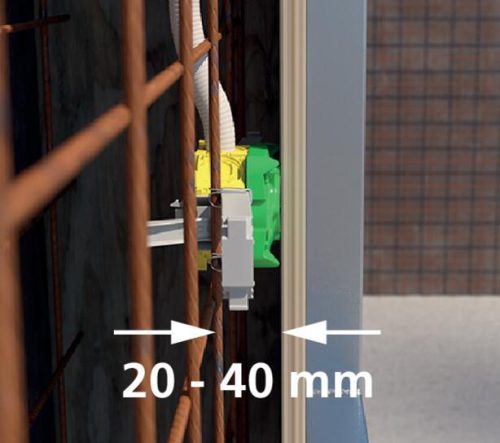 Kaiser 1211-00 bepattintható PREFIX® betonháló rögzítőfül készlet B¹ beton szerelvény és kötődobozokhoz (párban)