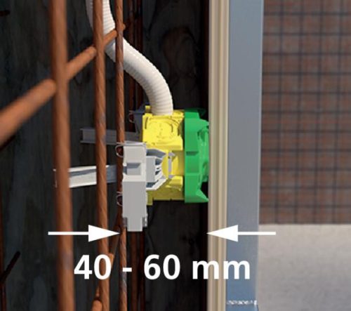 Kaiser 1211-00 bepattintható PREFIX® betonháló rögzítőfül készlet B¹ beton szerelvény és kötődobozokhoz (párban)