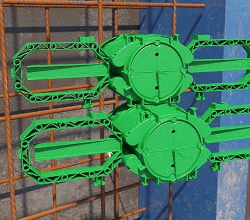 Kaiser 1211-02 PREFIX® rögzítőfüles 1-es sorolható Ø 35 mm kivezetődoboz lámpákhoz, eszközökhöz beton oldalfalazatba