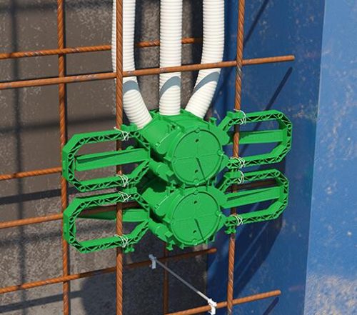 Kaiser 1211-02 PREFIX® rögzítőfüles 1-es sorolható Ø 35 mm kivezetődoboz lámpákhoz, eszközökhöz beton oldalfalazatba