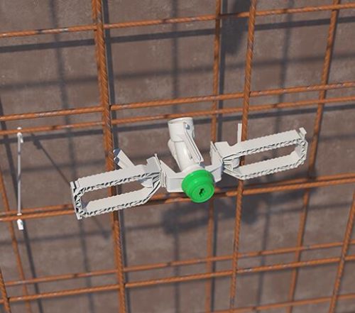 Kaiser 1211-20 B¹ bepattintható csatlakozó adapter M20-as kivetetőkhöz PREFIX® rögzítőfülekhez ellenoldalfali rögzítéshez