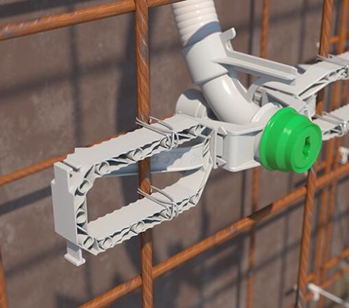 Kaiser 1211-20 B¹ bepattintható csatlakozó adapter M20-as kivetetőkhöz PREFIX® rögzítőfülekhez ellenoldalfali rögzítéshez