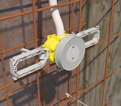 Kaiser 1248-03 B¹ készülékrögzítő doboz beton falazatba univerzális szerelő előlappal