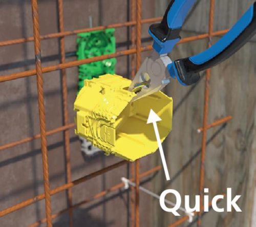 Kaiser 1255-01 B¹ sorolható Ø 60 mm szerelvénydoboz beton falazatba