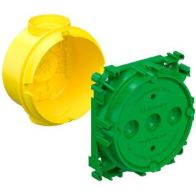   Kaiser 1255-40 1-es sorolható kerek szerelvénydoboz helyszínen öntött beton oldalfalazatba