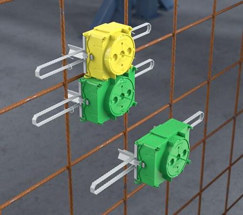 Kaiser 1256-08 Flat 45/80 betonhálóhoz rögzítő- és támasztóelem Flat 45 dobozokhoz