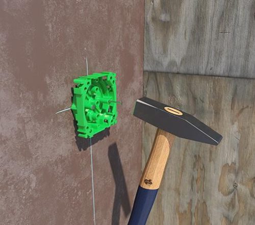 Kaiser 1260-01 B¹ sorolható extra mély Ø 60 mm szerelvény- és kötődoboz beton falazatba