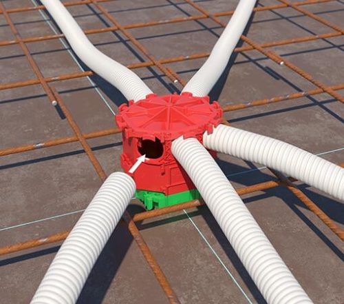 Kaiser 1260-11 B¹ Ø 60 mm extra mély szerelvénydoboz beton mennyezetbe nagyméretű védőcsövekhez