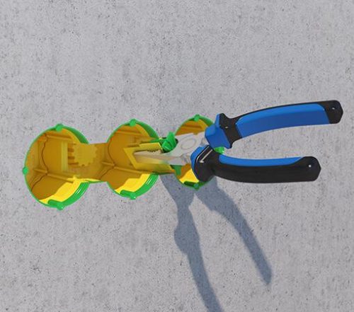 Kaiser 1265-01 B¹ sorolható mély Ø 60 mm szerelvény- és kötődoboz beton falazatba