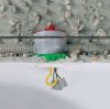 Kaiser 1265-50 Ø 60 mm mély szerelvény- és kötődoboz beton mennyezetbe M5 anyacsavarral