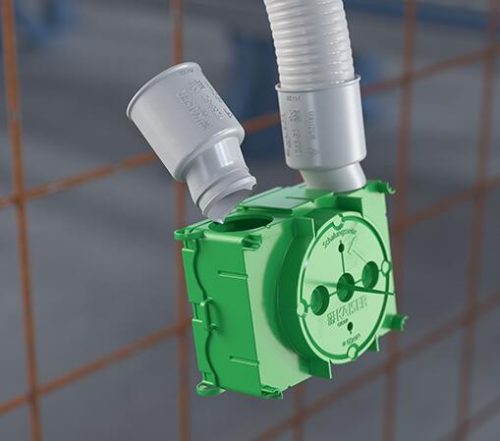 Kaiser 1266-01 Flat 45 sorolható Ø 60 mm lapos szerelvény- és kötődoboz beton falazatba