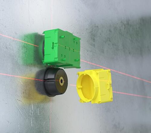 Kaiser 1266-01 Flat 45 sorolható Ø 60 mm lapos szerelvény- és kötődoboz beton falazatba