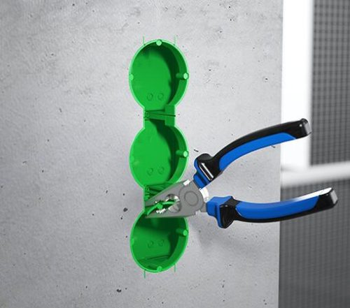 Kaiser 1266-01 Flat 45 sorolható Ø 60 mm lapos szerelvény- és kötődoboz beton falazatba