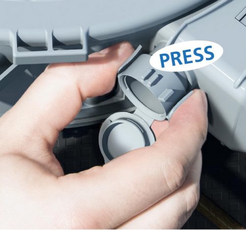 Kaiser 1281-30 HaloX® 100 LED lámpa, hangszóró és eszköz beépítő doboz beton mennyezetbe 190 mm-es trafó alagúttal