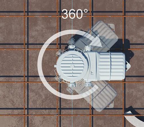 Kaiser 1281-30 HaloX® 100 LED lámpa, hangszóró és eszköz beépítő doboz beton mennyezetbe 190 mm-es trafó alagúttal