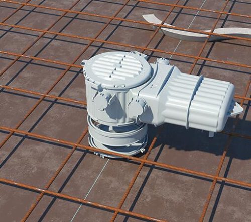 Kaiser 1282-40 HaloX® 180 LED lámpa, hangszóró és eszköz beépítő doboz beton mennyezetbe 325 mm-es trafóalagúttal