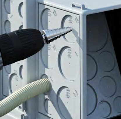 Kaiser 1284-32 lépcsős fúrófej M10 - M40 között műanyag kötő- és szerelvénydobozok lyukasztásához