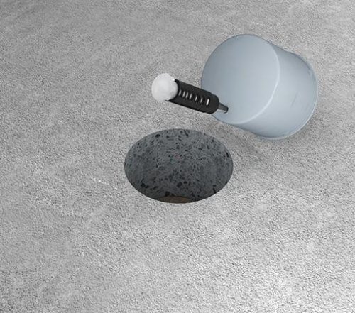 Kaiser 1290-30 HaloX® 100 lámpa, hangszóró és eszköz beépítő doboz beton mennyezetbe utólagos beépítéshez - betonfúrás