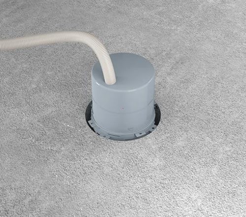 Kaiser 1290-30 HaloX® 100 lámpa, hangszóró és eszköz beépítő doboz beton mennyezetbe utólagos beépítéshez - betonfúrás