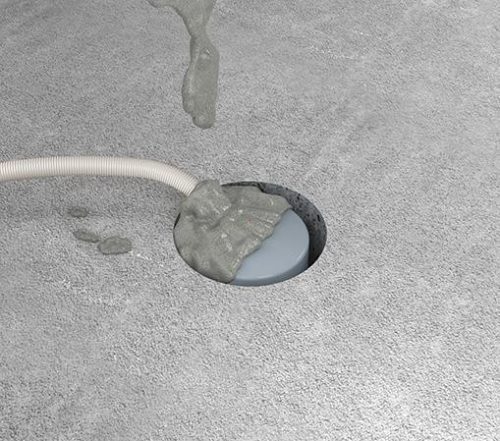 Kaiser 1290-30 HaloX® 100 lámpa, hangszóró és eszköz beépítő doboz beton mennyezetbe utólagos beépítéshez - betonfúrás