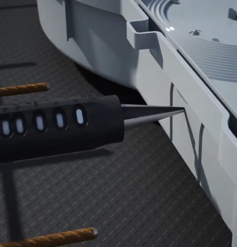 Kaiser 1293-27 KompaX®1 LED lámpa, hangszóró és eszköz beépítő doboz beton mennyezetbe ásványgyapot előlappal