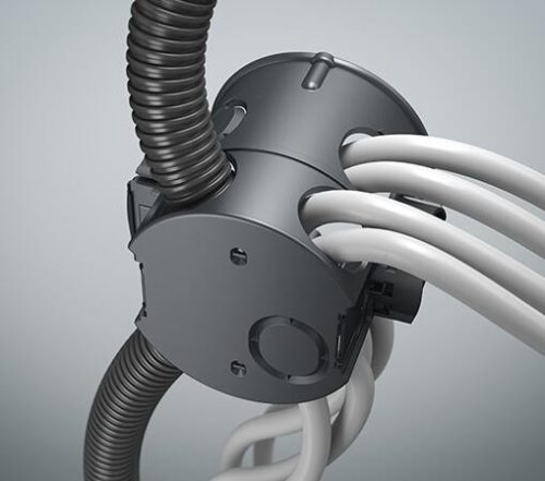 Kaiser 1555-04 sorolható süllyesztett mély MÜDS szerelvénydoboz