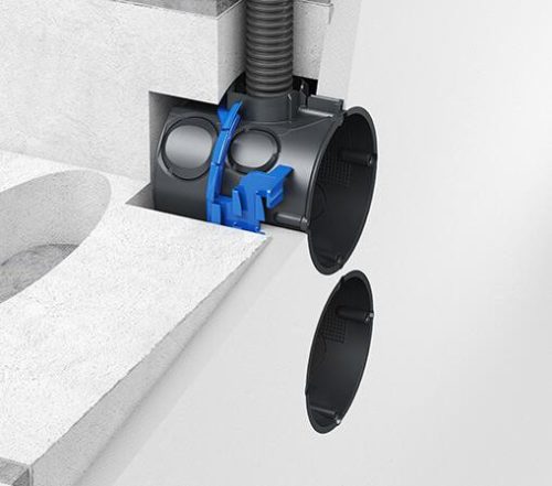 Kaiser 1555-04 sorolható süllyesztett mély MÜDS szerelvénydoboz