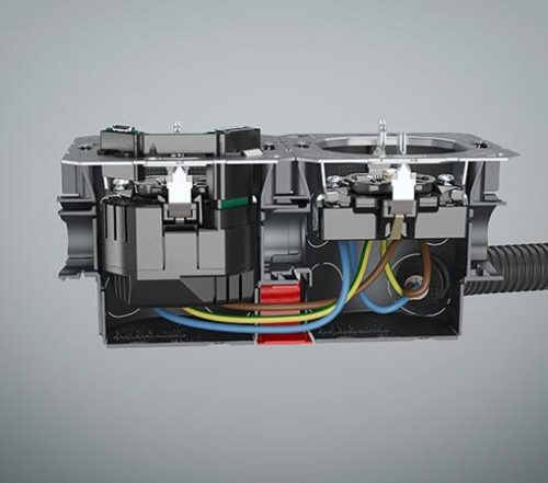 Kaiser 1555-04 sorolható süllyesztett mély MÜDS szerelvénydoboz