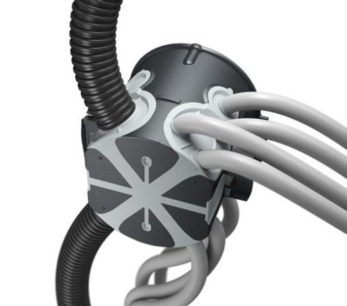 Kaiser 1555-21 ECON légtömör sorolható süllyesztett MÜDS mély szerelvénydoboz