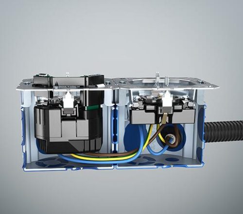 Kaiser 1555-26 UP¹ ECON Fix sorolható légtömör süllyesztett mély MÜDS szerelvénydoboz