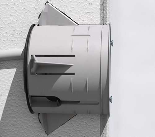 Kaiser 1555-51 ECON légtömör STYRO55 szerelvénydoboz 80 mm-nél vastagabb homlokzati hőszigetelésbe