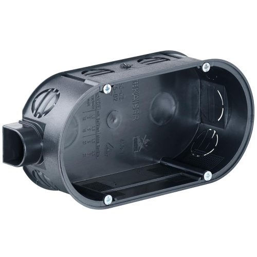 Kaiser 1656-02 sorolható süllyesztett dupla MÜDS szerelvénydoboz 4 db csavarral