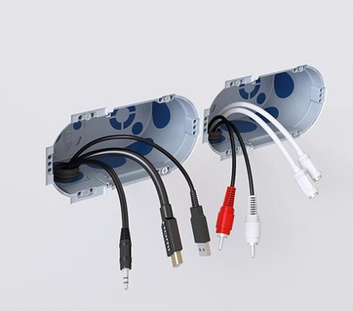 Kaiser 1656-26 UP¹ ECON Fix sorolható légtömör süllyesztett dupla MÜDS szerelvénydoboz 2 db csavarral