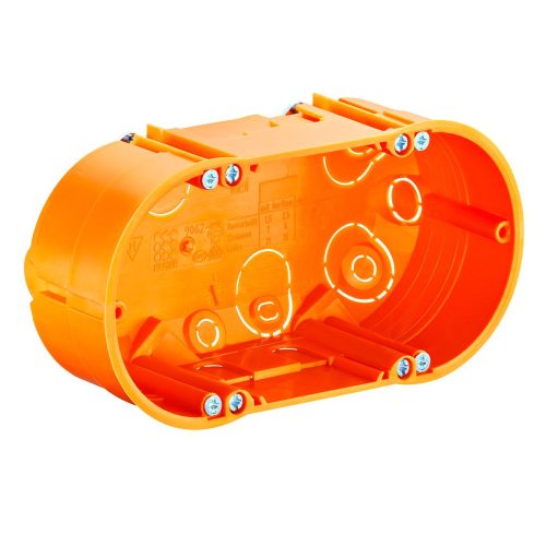 Kaiser 9062-02 2-es ovális perforált dupla gipszkarton szerelvénydoboz csavarral